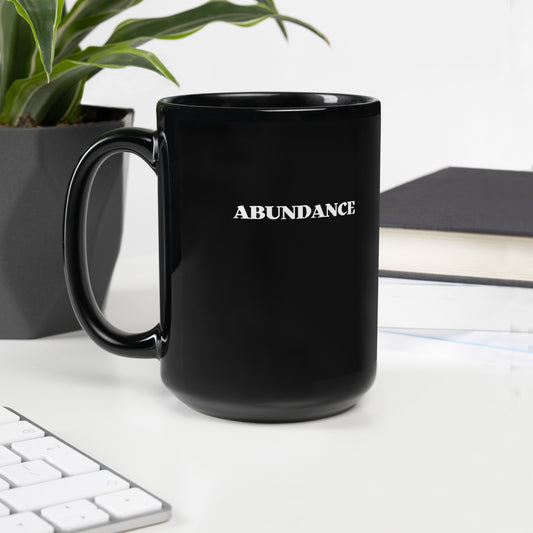 Abundance Black Glossy Mug